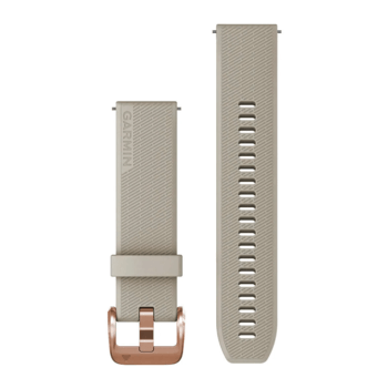 Ремінець для годинника Garmin Quick Release 20 мм Light Sand бежевий Rose Gold силіконовий 010-13114-02