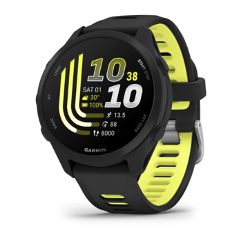 Біговий годинник Garmin Forerunner 170 Black чорний із Black Yellow силіконовим ремінцем 010-03920-00