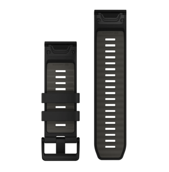 Ремінець Garmin fenix 8 QuickFit 26 мм Black/Pebble Gray силіконовий без коробки  — фото 2