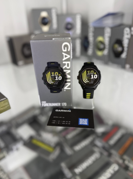 Біговий годинник Garmin Forerunner 170 Black чорний із Black Yellow силіконовим ремінцем 010-03920-00 — фото 8