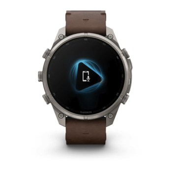 Спортивний годинник Garmin Fenix 9 Pro Amoled inReach 47 мм Titanium із шкіряним ремінцем 010-04336-41 — фото 5