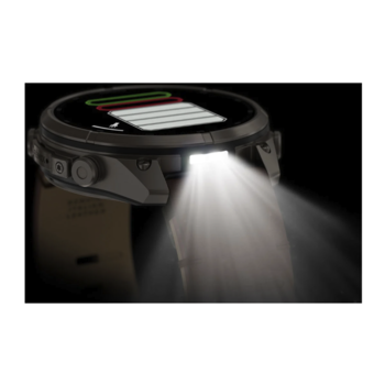 Спортивний годинник Garmin Fenix 9 Pro Amoled inReach 47 мм Titanium із шкіряним ремінцем 010-04336-41 — фото 3