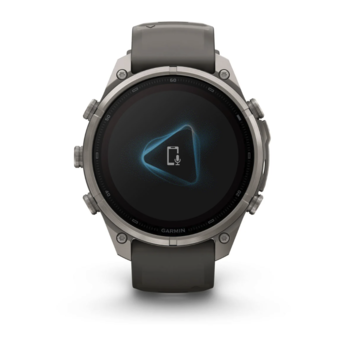 Спортивний годинник Garmin Fenix 9 Pro Solar inReach 47 мм Titanium із силіконовим сірим ремінцем 010-04338-01 — фото 8
