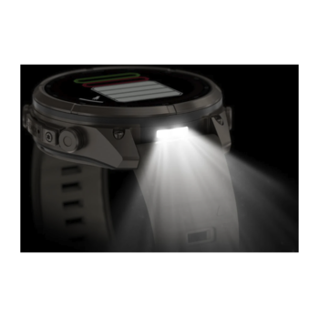 Спортивний годинник Garmin Fenix 9 Pro Solar inReach 47 мм Titanium із силіконовим сірим ремінцем 010-04338-01 — фото 6