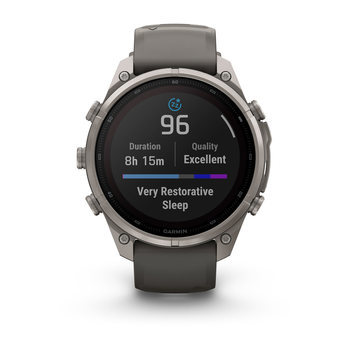 Спортивний годинник Garmin Fenix 9 Pro Solar 47 мм Titanium із силіконовим сіро-срібним ремінцем 010-04338-01 — фото 11