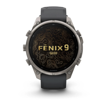 Спортивний годинник Garmin Fenix 9 Pro Amoled inReach 47 мм Titanium із сірим силіконовим ремінцем 010-04336-21 — фото 12