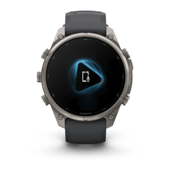 Спортивний годинник Garmin Fenix 9 Pro Amoled inReach 47 мм Titanium із сірим силіконовим ремінцем 010-04336-21 — фото 8