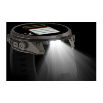 Спортивний годинник Garmin Fenix 9 Pro Amoled inReach 47 мм Titanium із сірим силіконовим ремінцем 010-04336-21 — фото 6