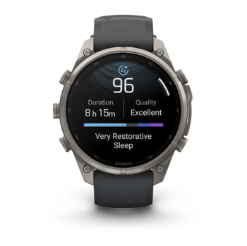 Спортивний годинник Garmin Fenix 9 Pro Amoled inReach 47 мм Titanium із сірим силіконовим ремінцем 010-04336-21 — фото 3