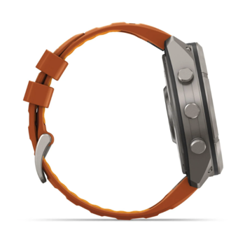 Спортивний годинник Garmin Fenix 9 Pro Amoled 51мм Titanium із помаранчевим силіконовим ремінцем 010-04337-01 — фото 9