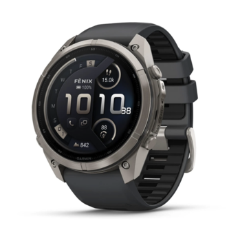 Спортивний годинник Garmin Fenix 9 Pro Amoled 51мм Titanium із сірим силіконовим ремінцем 010-04337-21 — фото 1