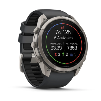 Спортивний годинник Garmin Fenix 9 Pro Amoled 51мм Titanium із сірим силіконовим ремінцем 010-04337-21 — фото 11