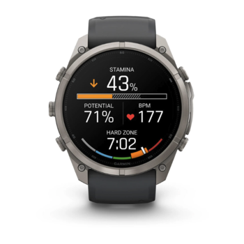 Спортивний годинник Garmin Fenix 9 Pro Amoled 51мм Titanium із сірим силіконовим ремінцем 010-04337-21 — фото 10