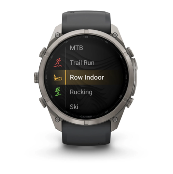 Спортивний годинник Garmin Fenix 9 Pro Amoled 51мм Titanium із сірим силіконовим ремінцем 010-04337-21 — фото 8