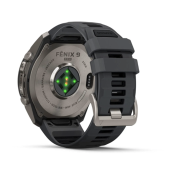 Спортивний годинник Garmin Fenix 9 Pro Amoled 51мм Titanium із сірим силіконовим ремінцем 010-04337-21 — фото 2
