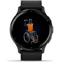 Смарт-годинник Garmin Venu 3 Slate Stainless Steel Bezel with Black Case and Leather Band 010-02784-52