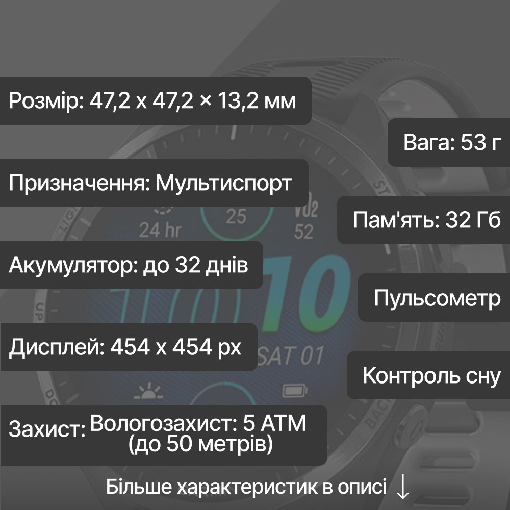 Годинник Garmin Forerunner 965 Black 010-02809-10