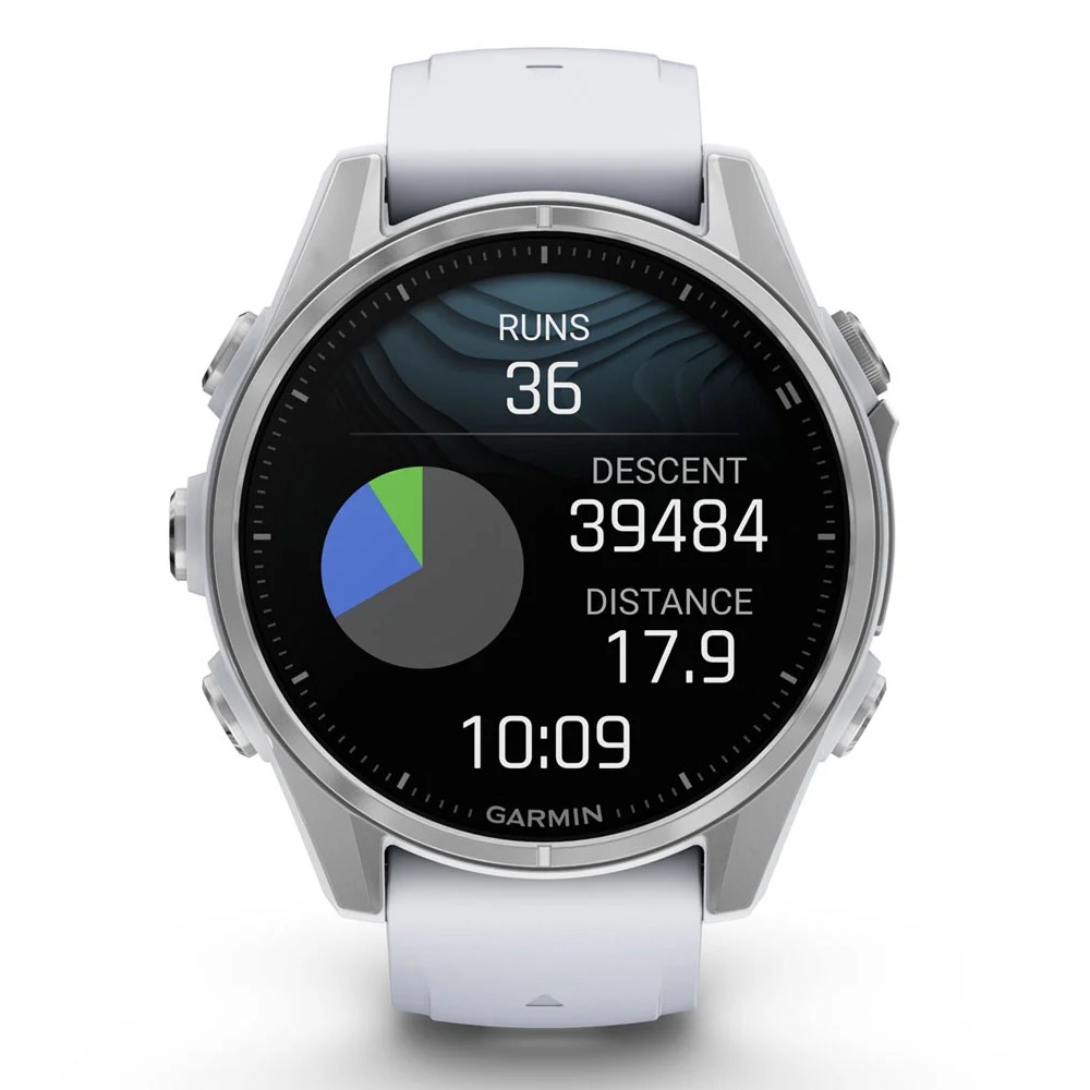 Смарт-годинник Garmin Fenix 8 Amoled 43 мм Silver with Whitestone Silicone Band 010-02903-00