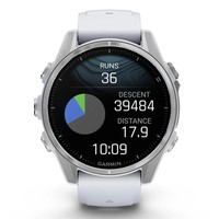 Смарт-годинник Garmin Fenix 8 Amoled 43 мм Silver with Whitestone Silicone Band 010-02903-00
