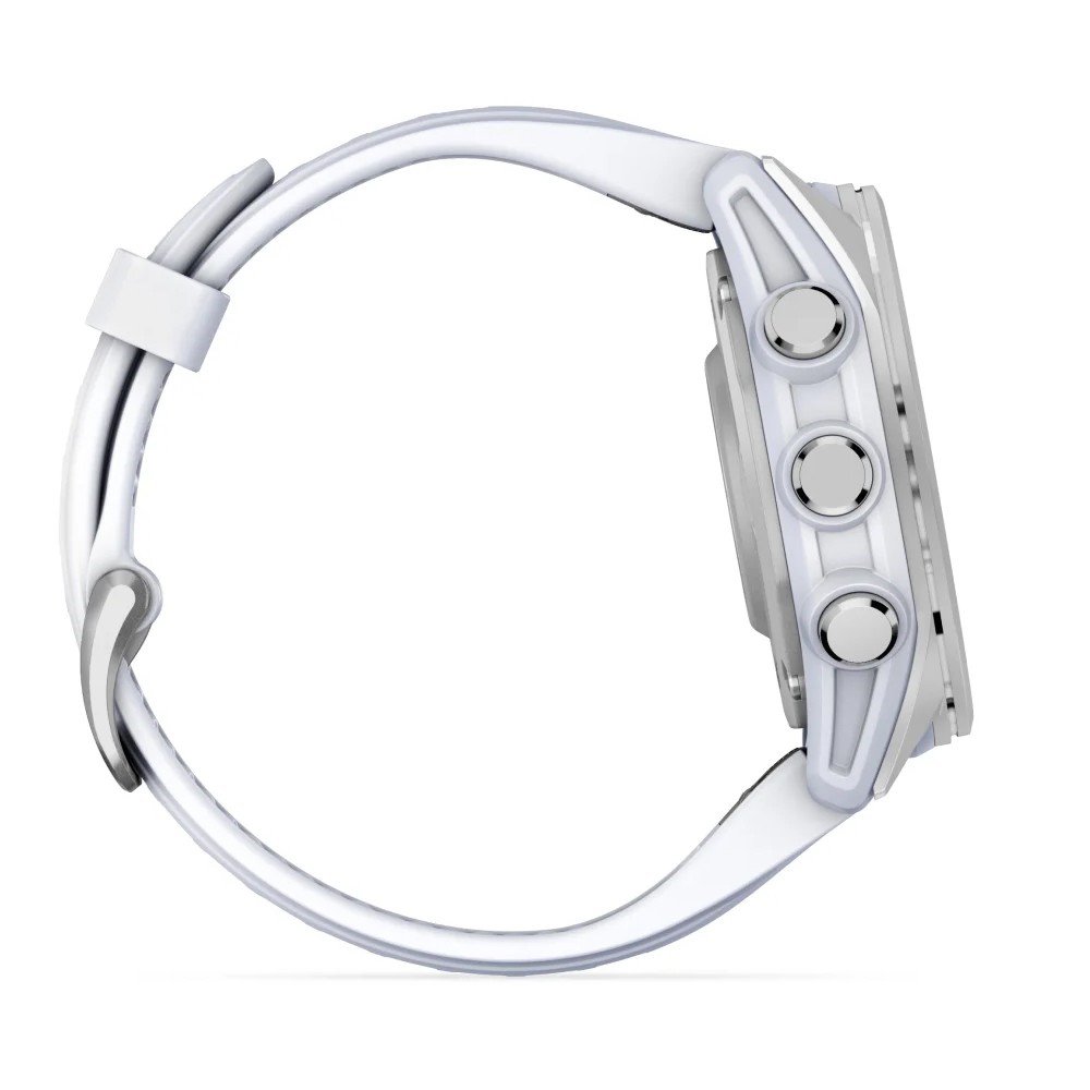 Смарт-годинник Garmin Fenix 8 Amoled 43 мм Silver with Whitestone Silicone Band 010-02903-00