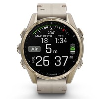Смарт-годинник Garmin Fenix 8 Amoled 43 мм Sapphire Soft Gold with Limestone Leather Band 010-02903-40