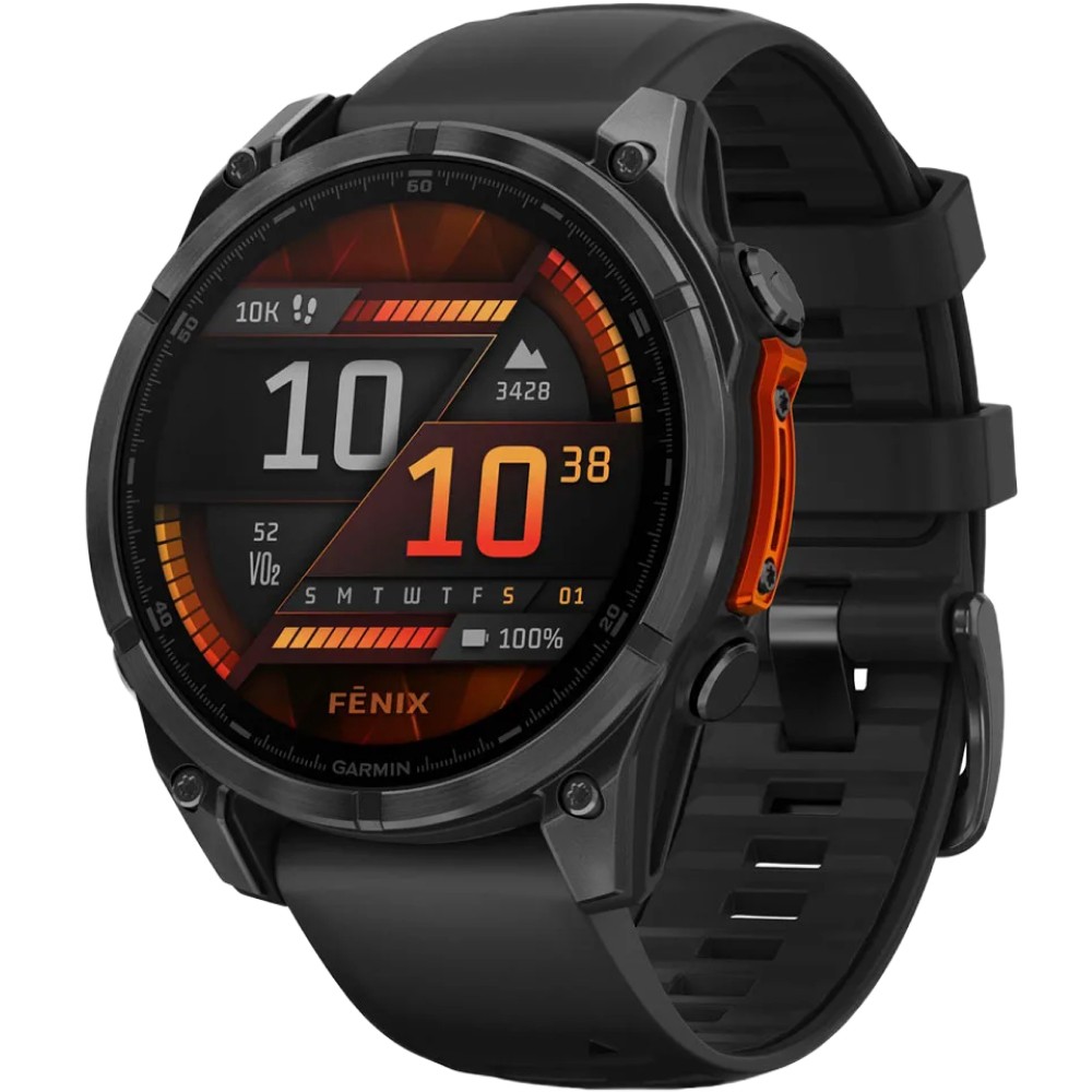 Смарт-годинник Garmin Fenix 8 Amoled 47 мм Slate Gray with Black Silicone Band 010-02904-00