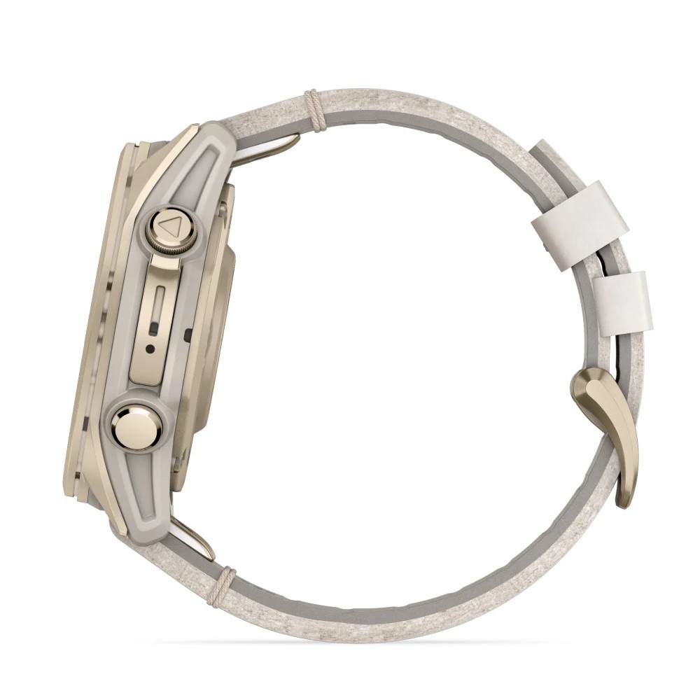 Смарт-годинник Garmin Fenix 8 Amoled 43 мм Sapphire Soft Gold with Limestone Leather Band 010-02903-40