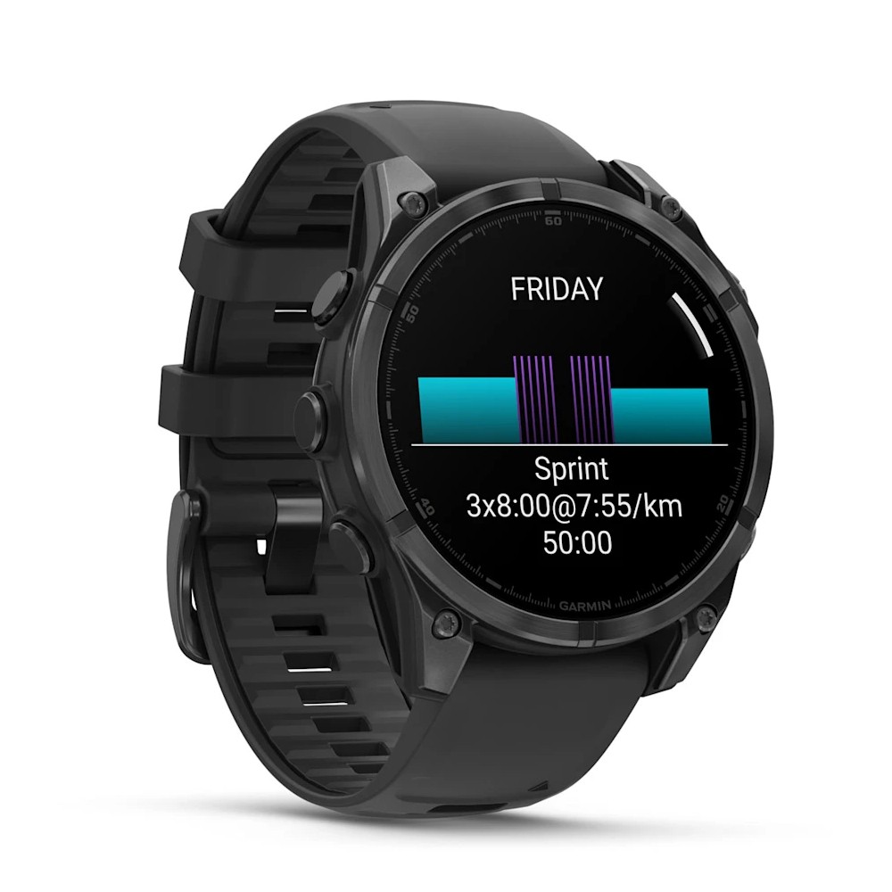 Смарт-годинник Garmin Fenix 8 Amoled 47 мм Slate Gray with Black Silicone Band 010-02904-00