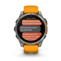 Смарт-годинник Garmin Fenix 8 Amoled 47 мм Sapphire Titanium with a spark Orange and Graphite Silicone Band 010-02904-11