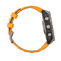 Смарт-годинник Garmin Fenix 8 Amoled 47 мм Sapphire Titanium with a spark Orange and Graphite Silicone Band 010-02904-11