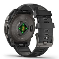 Смарт-годинник Garmin Fenix 8 Amoled 47 мм Sapphire Carbon Grey DLC Titanium with Black/Pebble Grey Silicone Band 010-02904-21