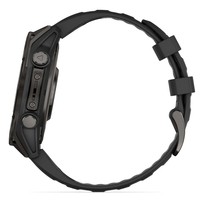 Смарт-годинник Garmin Fenix 8 Amoled 47 мм Sapphire Carbon Grey DLC Titanium with Black/Pebble Grey Silicone Band 010-02904-21