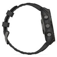 Смарт-годинник Garmin Fenix 8 Amoled 47 мм Sapphire Carbon Grey DLC Titanium with Black/Pebble Grey Silicone Band 010-02904-21