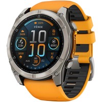 Фото Смарт-годинник Garmin Fenix 8 Amoled 51 мм Sapphire Titanium with Spark Orange and Graphite Silicone Band 010-02905-11