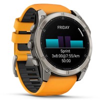 Фото Смарт-годинник Garmin Fenix 8 Amoled 51 мм Sapphire Titanium with Spark Orange and Graphite Silicone Band 010-02905-11
