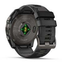 Фото Смарт-годинник Garmin Fenix 8 Amoled 51 мм Sapphire Carbon Grey DLC with Black and Pebble Grey Silicone Band 010-02905-21