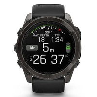 Смарт-годинник Garmin Fenix 8 Amoled 51 мм Sapphire Carbon Grey DLC with Black and Pebble Grey Silicone Band 010-02905-21