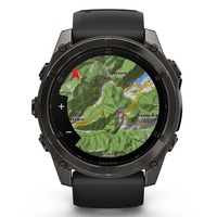 Смарт-годинник Garmin Fenix 8 Amoled 51 мм Sapphire Carbon Grey DLC with Black and Pebble Grey Silicone Band 010-02905-21