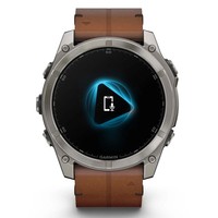 Фото Смарт-годинник Garmin Fenix 8 Amoled 51 мм Sapphire Titanium with Chestnut Leather Band 010-02905-40