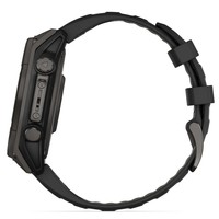 Смарт-годинник Garmin Fenix 8 Solar 47 мм Sapphire Carbon Grey DLC titanium with Black and Pebble Grey Silicone Band 010-02906-11