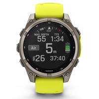 Смарт-годинник Garmin Fenix 8 Solar 47 мм Sapphire Titanium with Amp Yellow and Graphite Silicone Band 010-02906-21