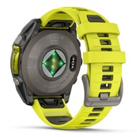 Смарт-годинник Garmin Fenix 8 Solar 47 мм Sapphire Titanium with Amp Yellow and Graphite Silicone Band 010-02906-21