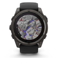 Фото Смарт-годинник Garmin Fenix 8 Solar 51 мм Sapphire Carbon Gray Dlc Titanium With Black and Pebble Gray Silicone Band 010-02907-11