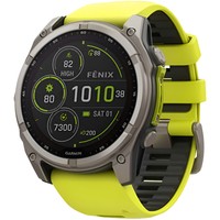 Фото Смарт-годинник Garmin Fenix 8 Solar 51 мм Sapphire Titanium With An Amp Yellow and Graphite Silicone Band 010-02907-21