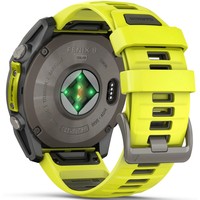 Фото Смарт-годинник Garmin Fenix 8 Solar 51 мм Sapphire Titanium With An Amp Yellow and Graphite Silicone Band 010-02907-21