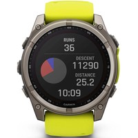 Смарт-годинник Garmin Fenix 8 Solar 51 мм Sapphire Titanium With An Amp Yellow and Graphite Silicone Band 010-02907-21