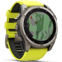Смарт-годинник Garmin Fenix 8 Solar 51 мм Sapphire Titanium With An Amp Yellow and Graphite Silicone Band 010-02907-21
