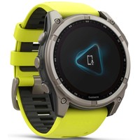 Смарт-годинник Garmin Fenix 8 Solar 51 мм Sapphire Titanium With An Amp Yellow and Graphite Silicone Band 010-02907-21