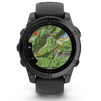 Фото Смарт-годинник Garmin Fenix E 47 мм Slate Gray Steel with Black Silicone Band 010-03025-01
