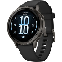 Фото Смарт-годинник Garmin Venu 4 41 mm Slate with Black Silicone Band 010-03013-02